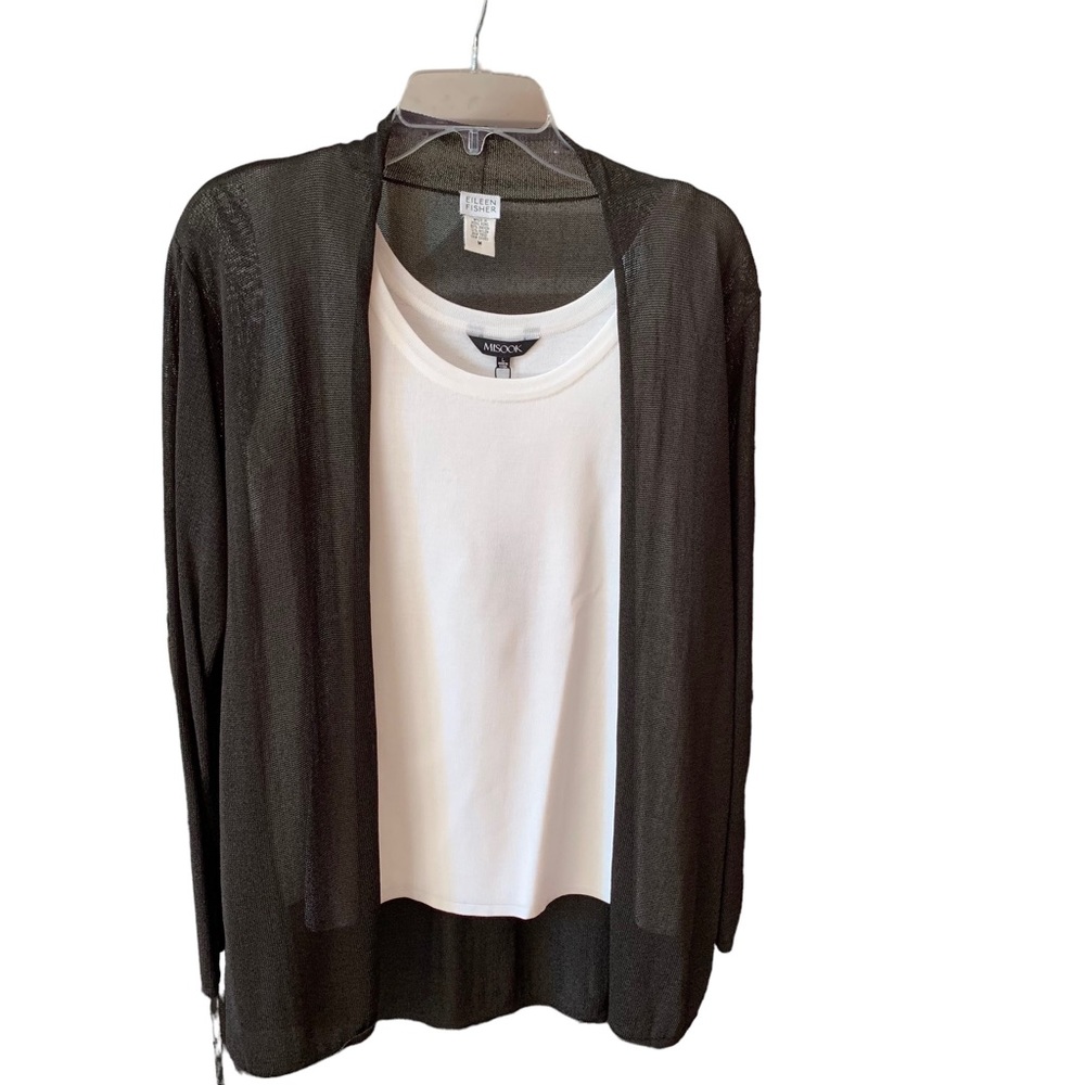 Eileen Fisher New Wrap or Cardigan Black in Size Medium Lightweight